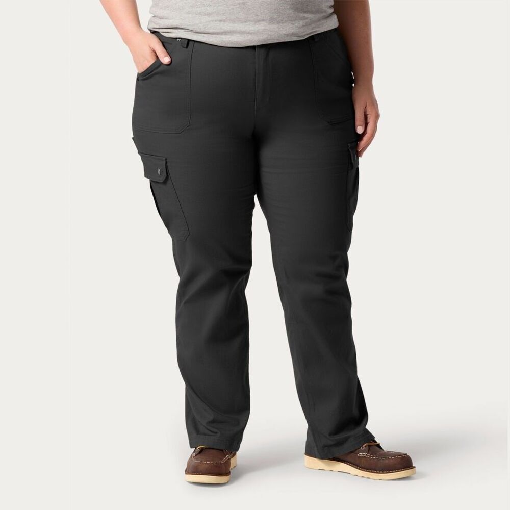 Duluth Trading Women's DuluthFlex Fire Hose Relaxed Leg Cargo Pants Black 18Wx31